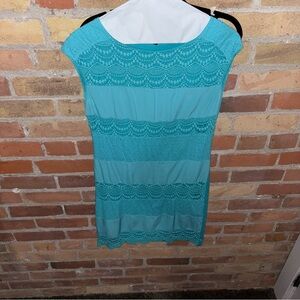 The Limited Turquoise Lace Dress